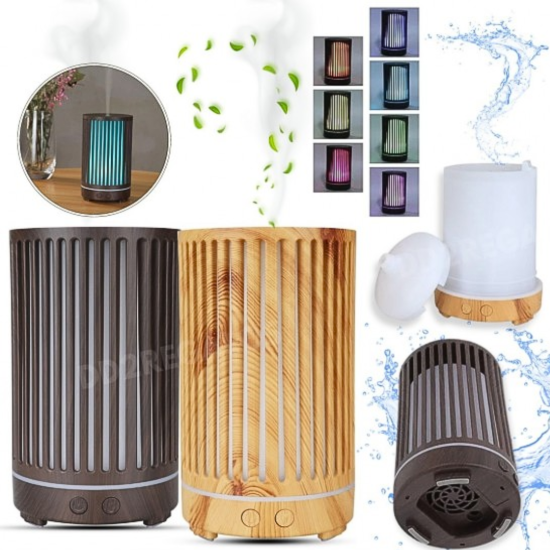 Humidificador de Aire LED Efecto Madera – Aromaterapia y Bienestar Natural