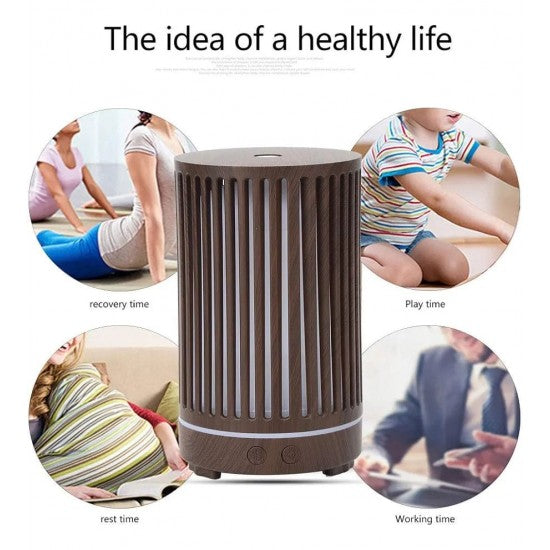 Humidificador de Aire LED Efecto Madera – Aromaterapia y Bienestar Natural